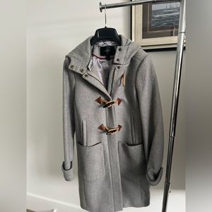 J Crew Peacoat with hood - grey colour - size M